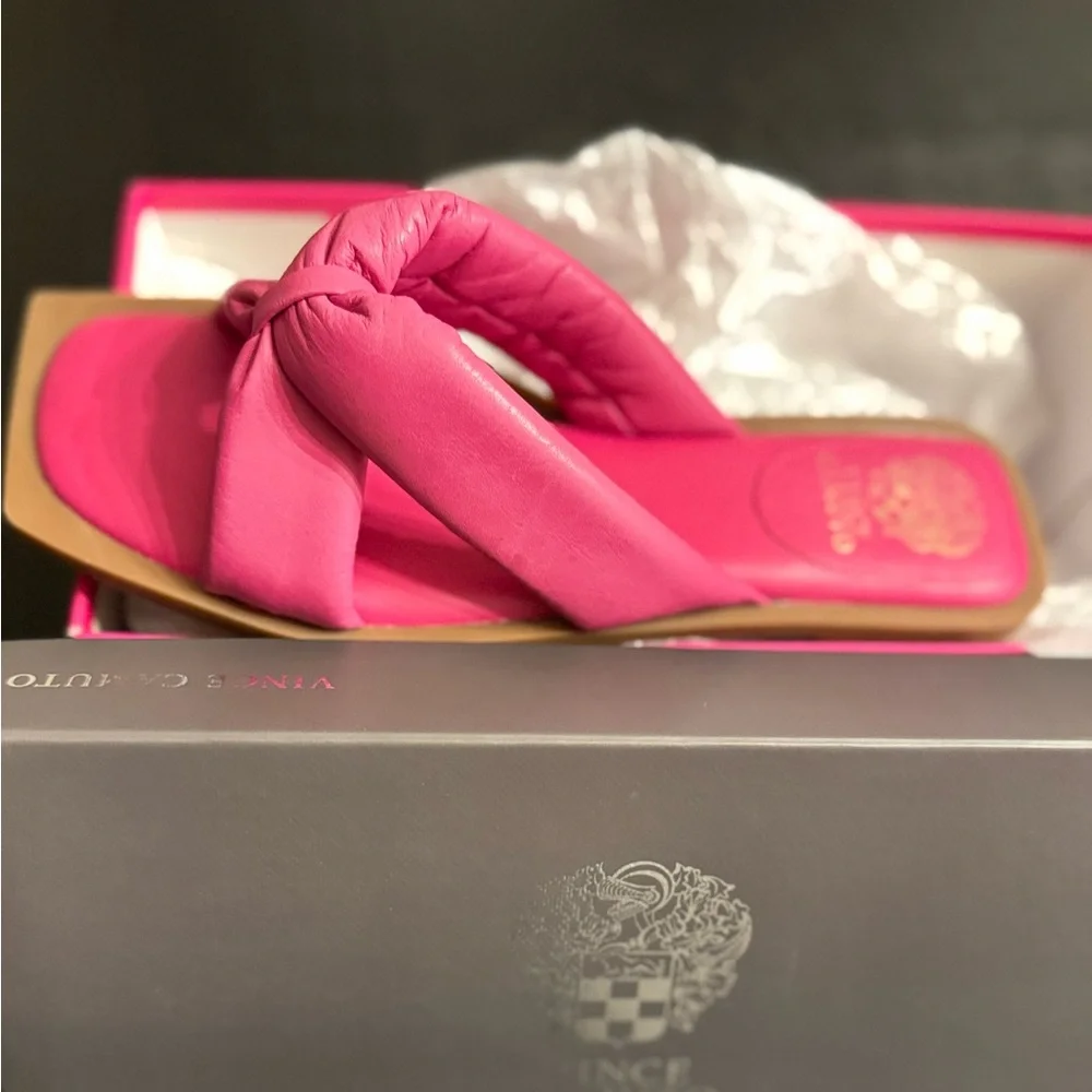 Hot Pink Vince Camuto Pink Napa Seda Women's Sandals 8 M NWT - Picture 8 of 9